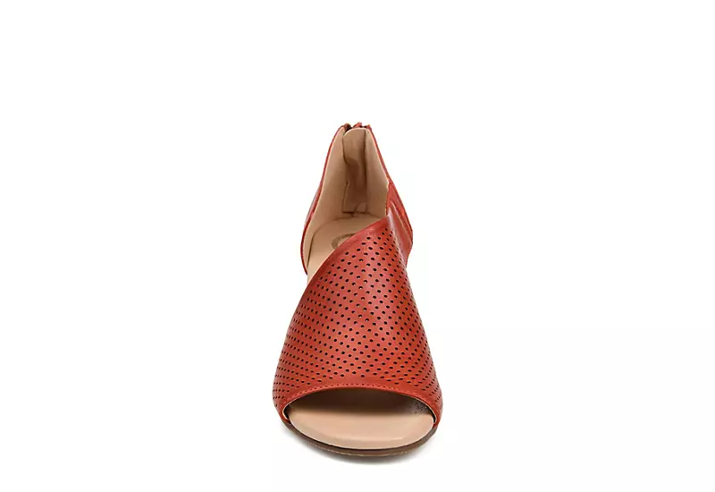 Journee Collection Womens Aretha Wedge Sandal - Rust - Image 3