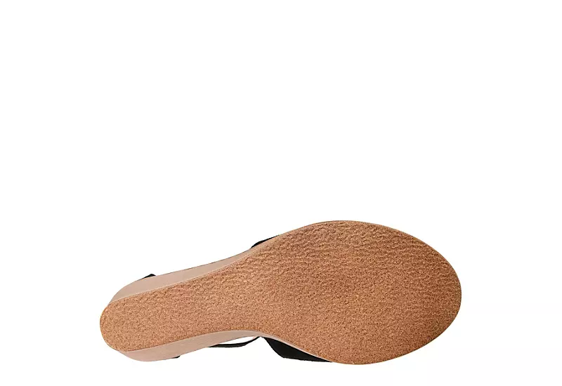 Journee Collection Womens Kedzie Wedge Sandal - Black - Image 7