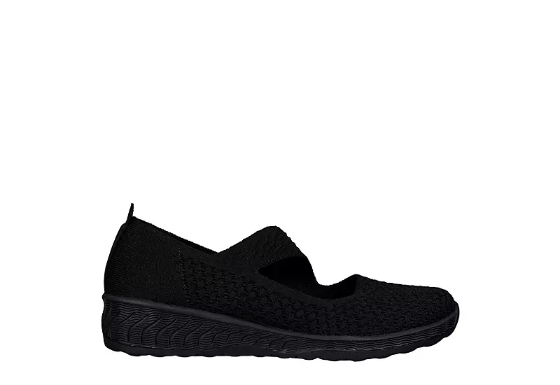 Skechers Womens Uplifted Slip On Sneaker - Black - Image 2