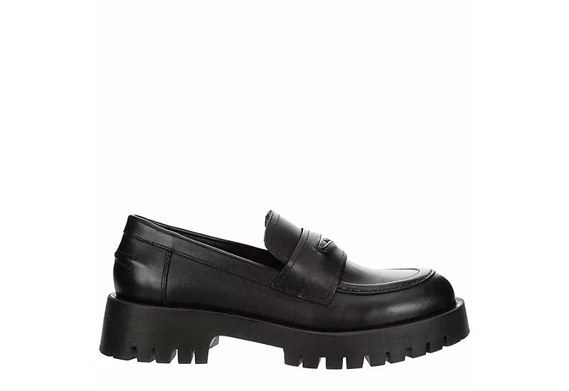 Steve Madden Womens Lawrence Loafer - Black - Image 2