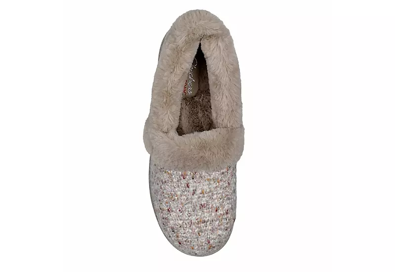 Skechers Womens Cozy Campfire Lazy Sunday Slipper - Taupe - Image 4