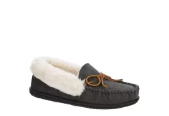 Minnetonka Womens Jessica Trapper Slipper - Dark Grey