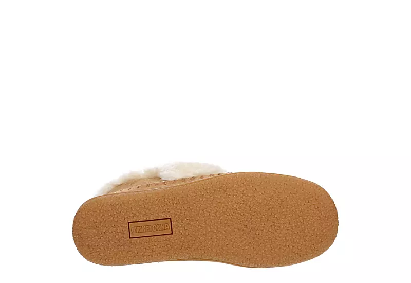 Minnetonka Womens Jule Bootie Slipper - Tan - Image 7