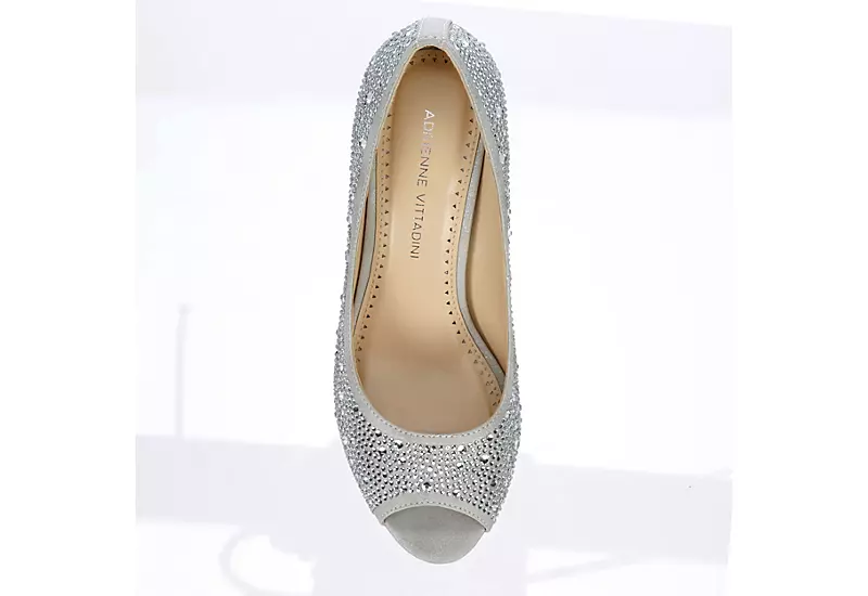 Adrienne Vittadini Womens Gervin Pump - Silver - Image 6