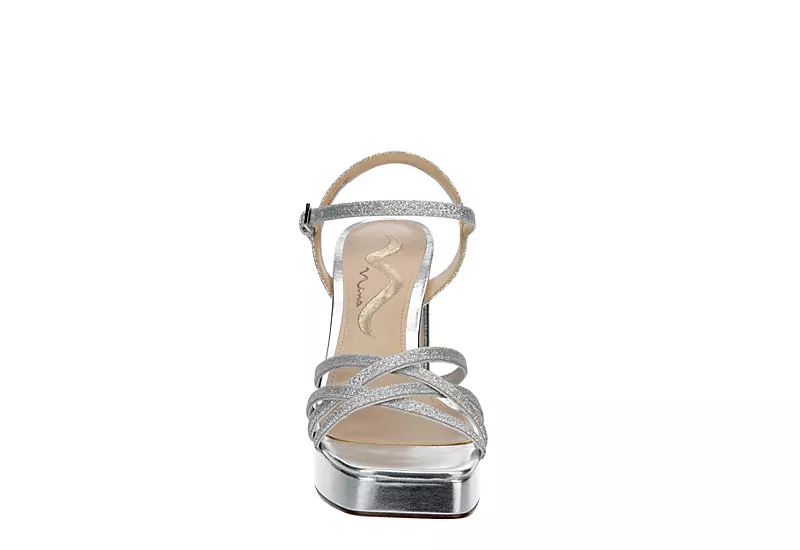 N By Nina Womens Sabrina Platform Sandal - Silver - Image 3