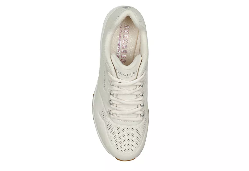 Skechers Womens Uno 2 Sneaker - Off White - Image 4