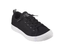 Skechers Womens Beyond Sprouting Memory Slip On Sneaker - Black