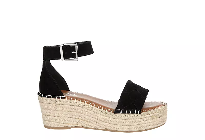 Michael By Michael Shannon Womens Bridgette Wedge Sandal - Black - Image 2