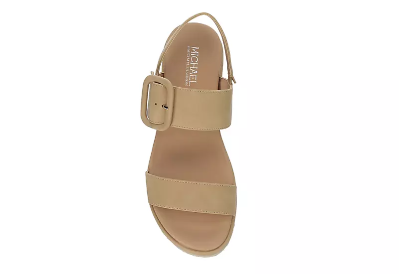Michael By Michael Shannon Womens Kira Platform Sandal - Beige - Image 6