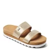 Reef Womens Banded Horizon Hi Slide Sandal - Champagne