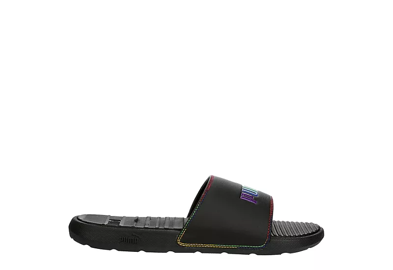 Puma Womens Cool Cat Rainbow Slide Sandal - Black - Image 2