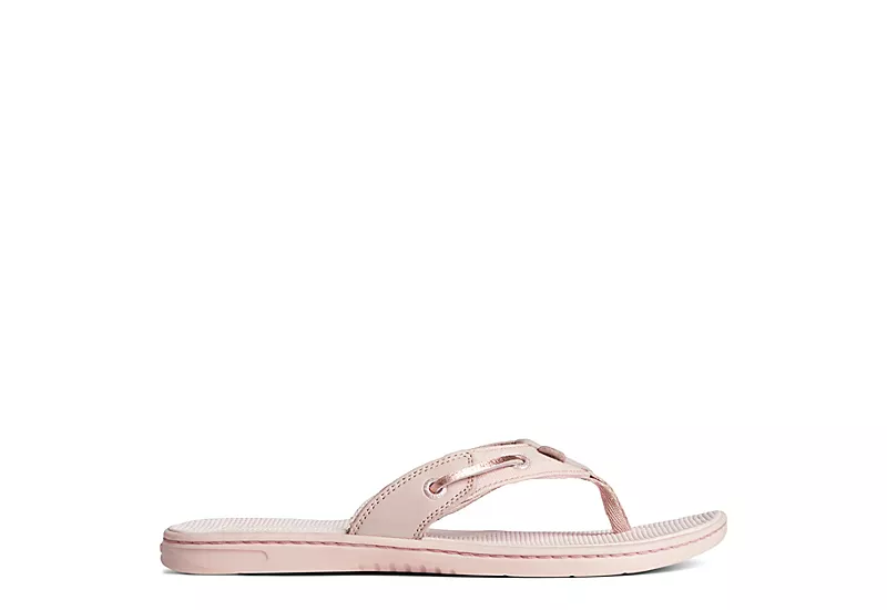 Sperry Womens Seafish Iridescent Sparkle Flip Flop Sandal - Blush - Image 2