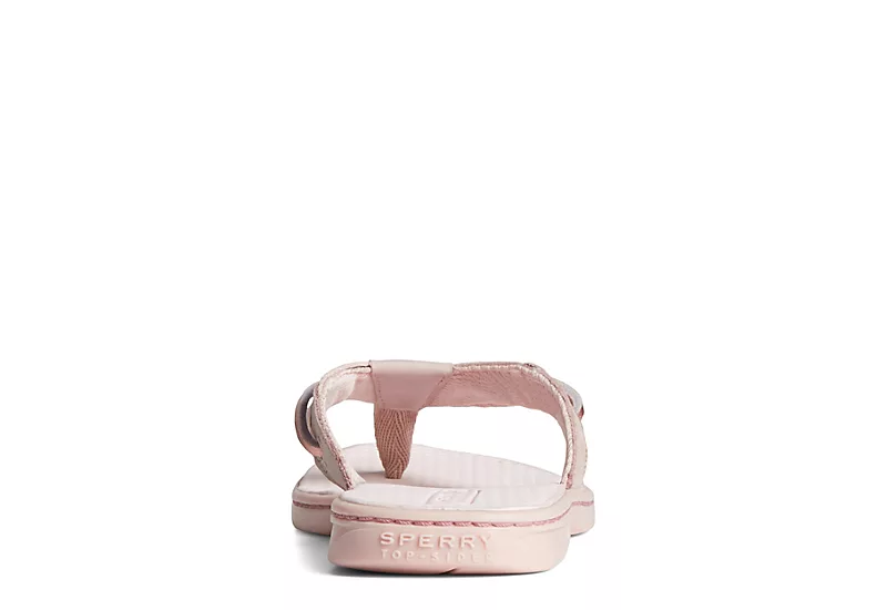 Sperry Womens Seafish Iridescent Sparkle Flip Flop Sandal - Blush - Image 3