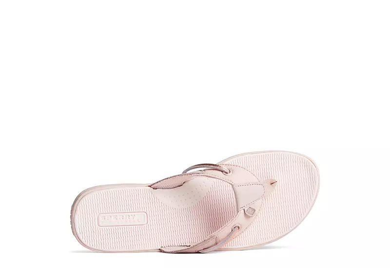 Sperry Womens Seafish Iridescent Sparkle Flip Flop Sandal - Blush - Image 5