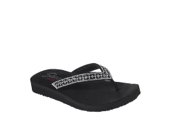 Skechers Womens Lotus Bae Flip Flop Sandal - Black