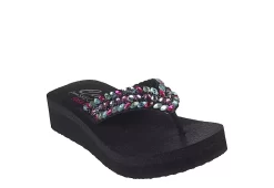 Skechers Womens Lovely Oasis Flip Flop Sandal - Black