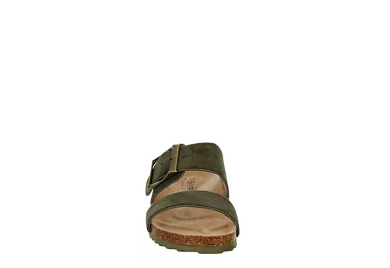 Bjorndal Womens Courtney Footbed Sandal - Olive - Image 3