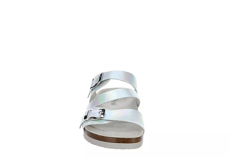 Bjorndal Womens Delaney Footbed Sandal - Silver - Image 3