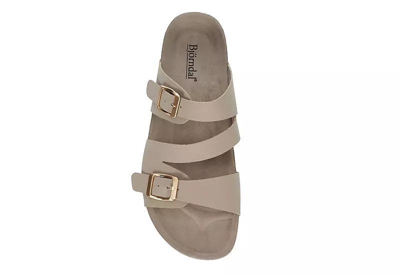 Bjorndal Womens Delaney Footbed Sandal - Taupe - Image 6