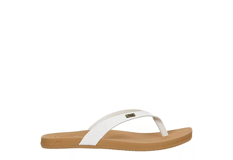 Reef Womens Stella Court Flip Flop Sandal - White - Image 2