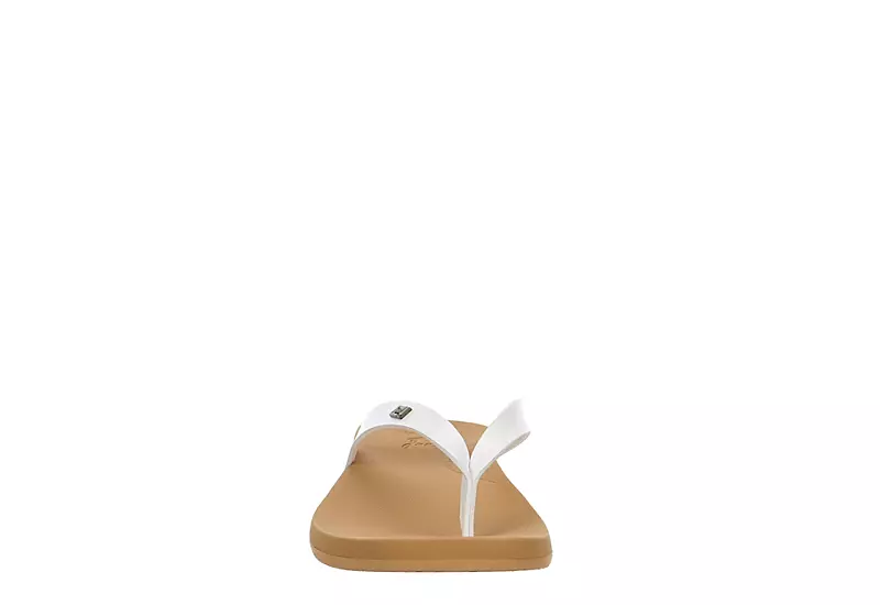 Reef Womens Stella Court Flip Flop Sandal - White - Image 3
