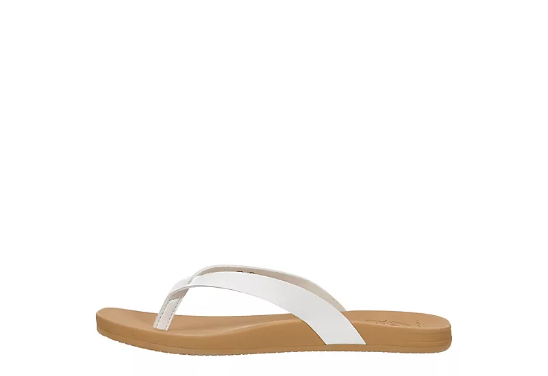 Reef Womens Stella Court Flip Flop Sandal - White - Image 4