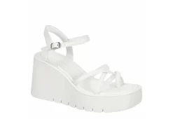 Madden Girl Womens Vaultt Wedge Sandal - White