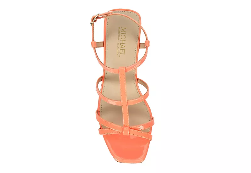 Michael By Michael Shannon Womens Natalia Wedge Sandal - Coral - Image 6