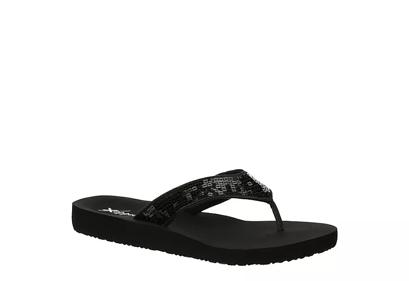 Xappeal Womens Samantha Flip Flop Sandal - Black