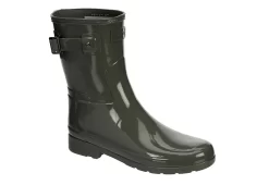 Hunter Boots Llc Womens Original Refined Short Gloss Rain Boot - Grey