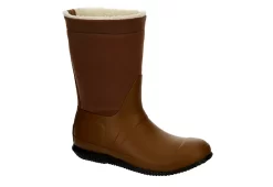 Hunter Boots Llc Womens Original Roll Top Sherpa Rain Boot - Tan