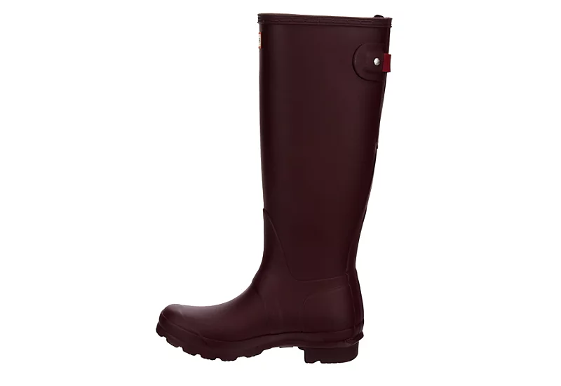 Hunter Boots Llc Womens Original Back Adj Rain Boot - Dark Red - Image 4