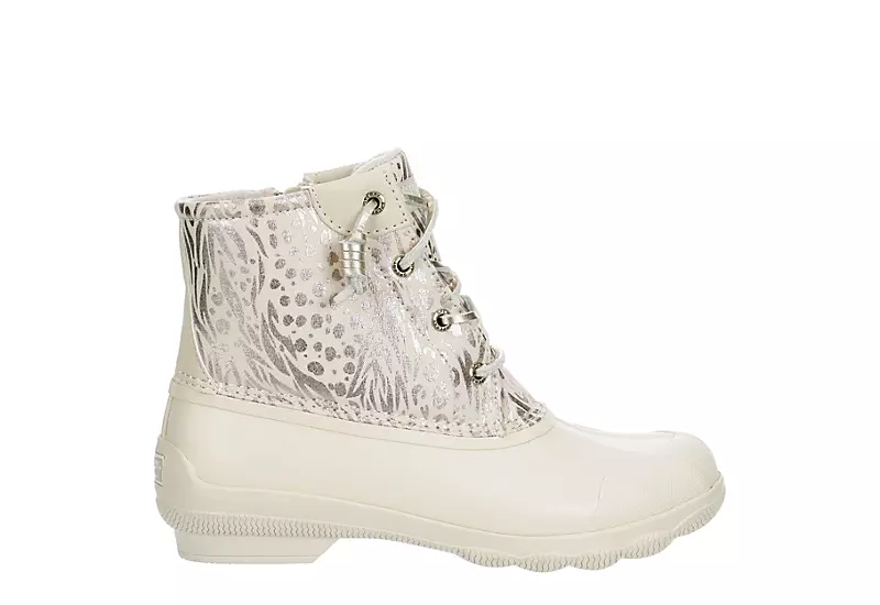 Sperry Womens Syren Gulf Metallic Animal Duck Boot - Ivory - Image 2
