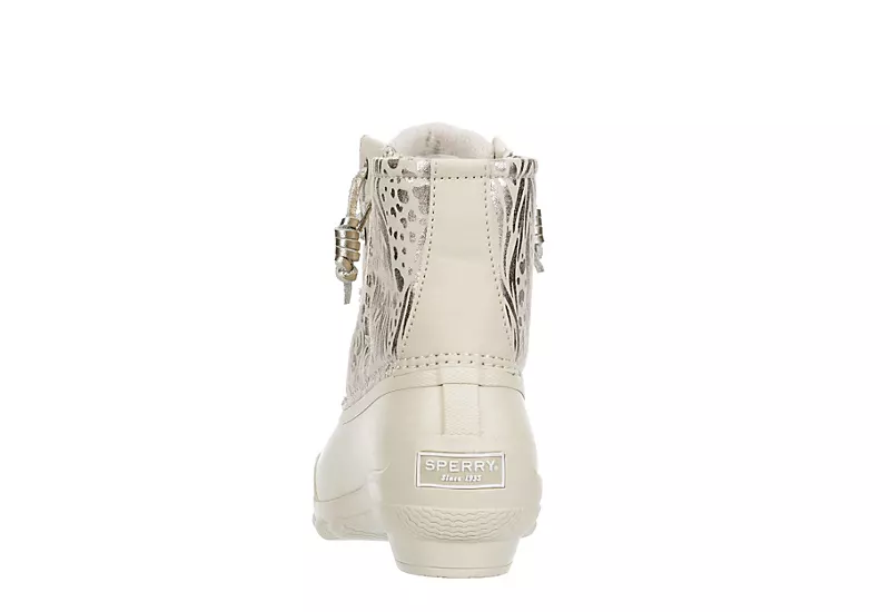 Sperry Womens Syren Gulf Metallic Animal Duck Boot - Ivory - Image 5