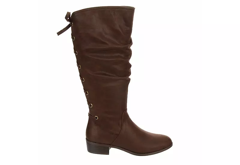 Xappeal Womens Cheyenne Wide Calf Tall Boot - Brown - Image 2