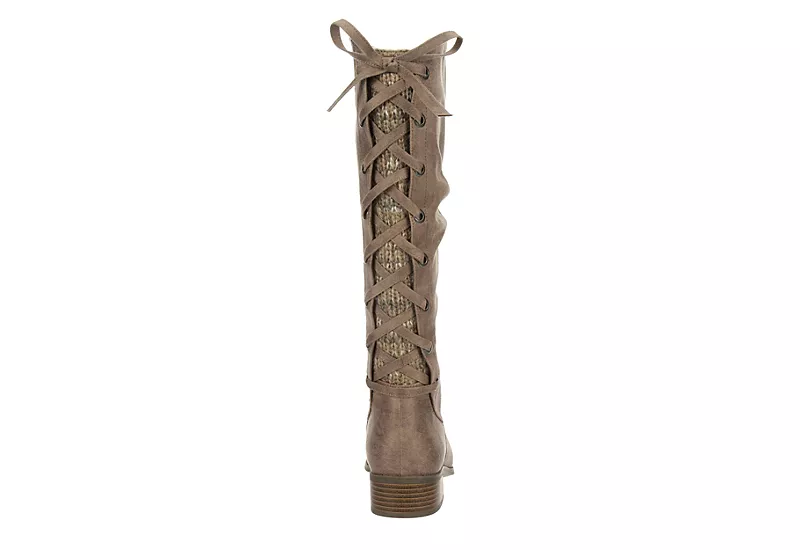 Xappeal Womens Cheyenne Wide Calf Tall Boot - Taupe - Image 5
