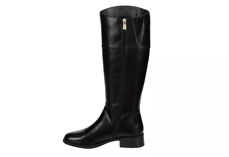 Michael By Michael Shannon Womens Brielle Wide Calf Tall Riding Boot - Black - Image 4