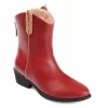 Journee Collection Womens Novva Western Ankle Boot - Red