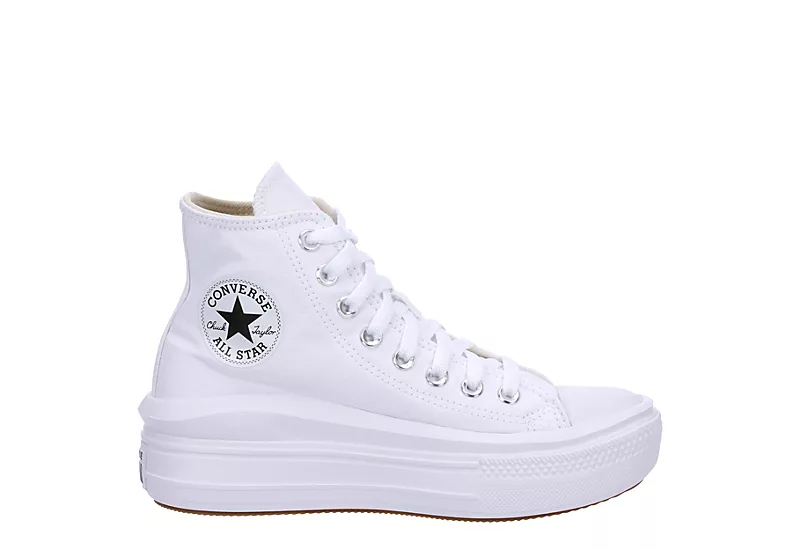 Converse Womens Chuck Taylor All Star Move High Top Sneaker - White - Image 2