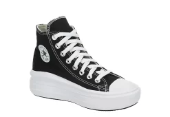Converse Womens Chuck Taylor All Star Move High Top Sneaker - Black