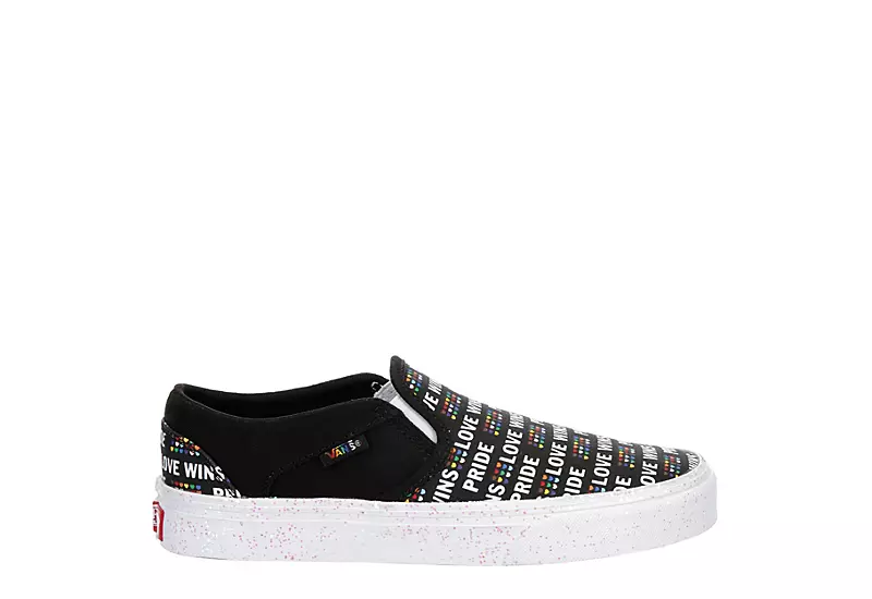 Vans Womens Asher Slip On Sneaker - Black - Image 2