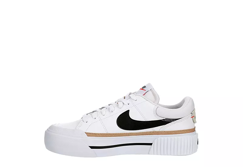 Nike Womens Court Legacy Lift Sneaker - White - Image 4