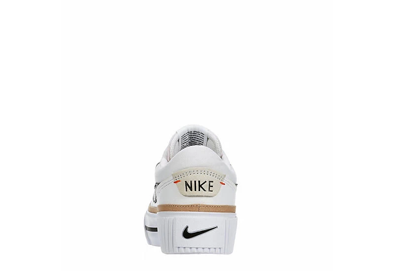 Nike Womens Court Legacy Lift Sneaker - White - Image 5