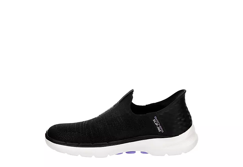 Skechers Womens Go Walk 6 Quick Fit Slip-ins Walking Shoe - Black - Image 4