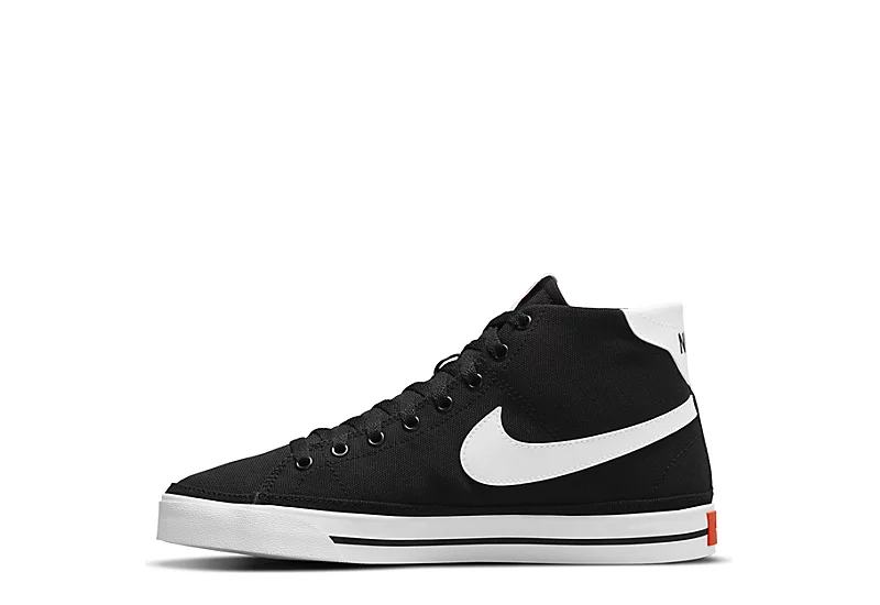 Nike Womens Court Legacy Mid Sneaker - Black - Image 3