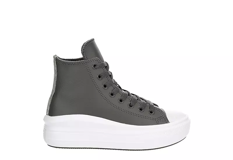 Converse Womens Chuck Taylor All Star Move High Top Sneaker - Dark Grey - Image 2