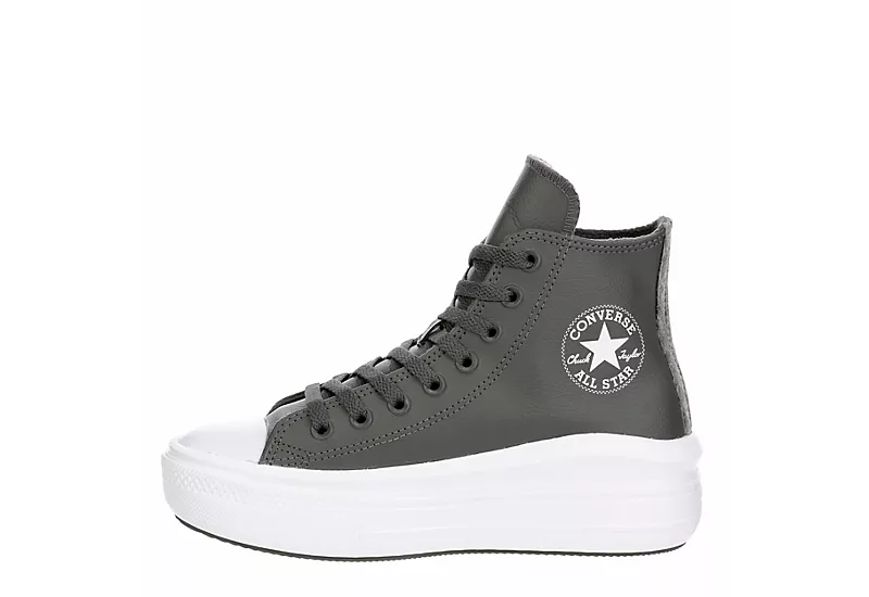 Converse Womens Chuck Taylor All Star Move High Top Sneaker - Dark Grey - Image 4