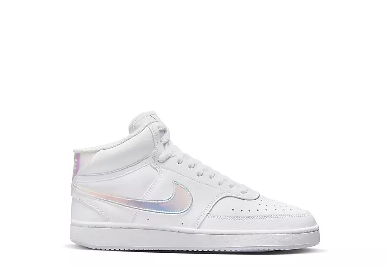 Nike Womens Court Vision Mid Sneaker - White - Image 2