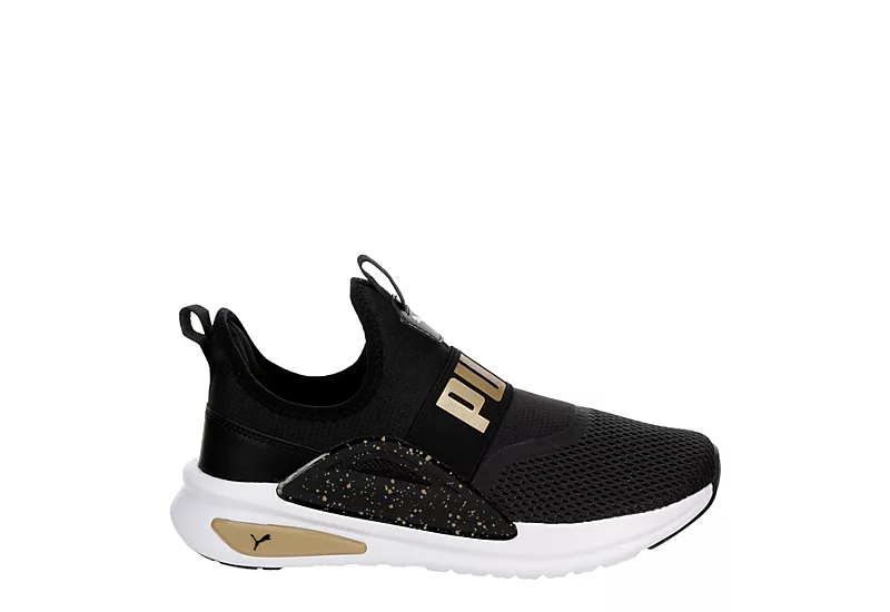 Puma Womens Softride Enzo Evo Slip-on Sneaker - Black - Image 2