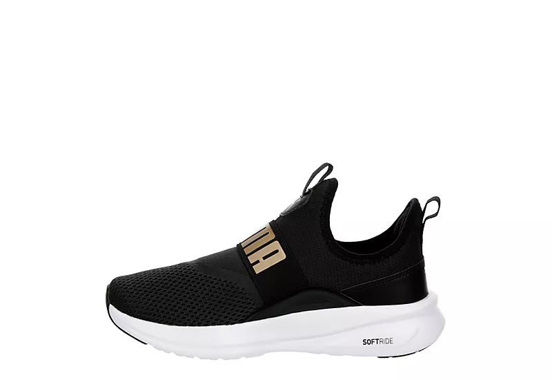 Puma Womens Softride Enzo Evo Slip-on Sneaker - Black - Image 4